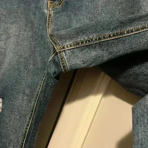 Venus NWOT Bling Mesh Holes Jeans Denim size 16 Y2K style - Picture 8 of 9